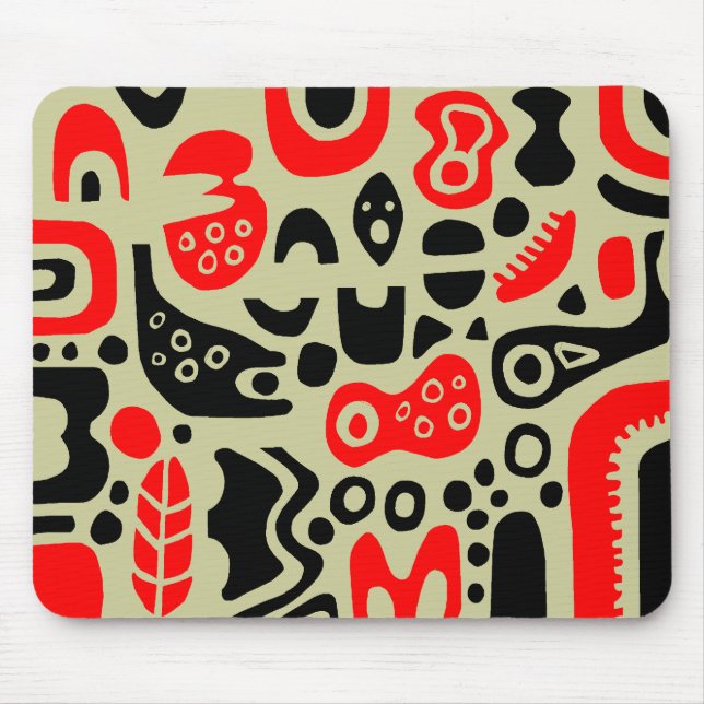 Shapes - On Light Khaki Mouse Pad (Front)