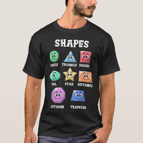 Shapes Pre K Kindergarten Teacher Back to School G T_Shirt