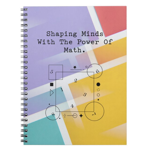 Shaping Minds Math Power | Inspiring Education Notebook (Front)