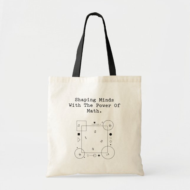 Shaping Minds Math Power | Inspiring Education Tote Bag (Front)