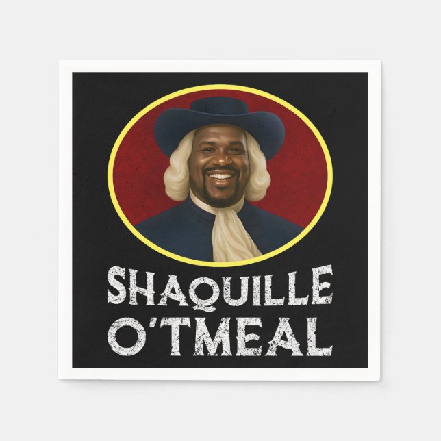 Shaquille Oatmeal Funny Meme Napkins (Front)