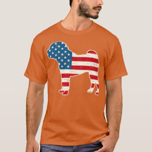 Shar Pei American Flag 4th of July for Men Women B T-Shirt