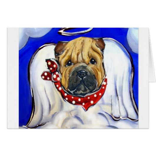 Shar-pei angel cards (Front Horizontal)