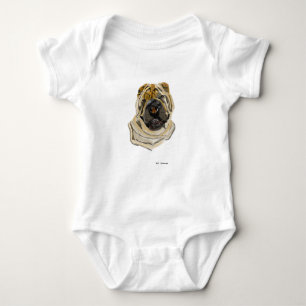 shar pei baby bodysuit