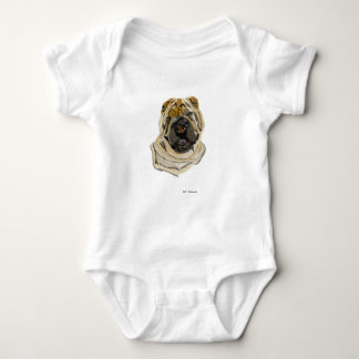 shar pei baby bodysuit