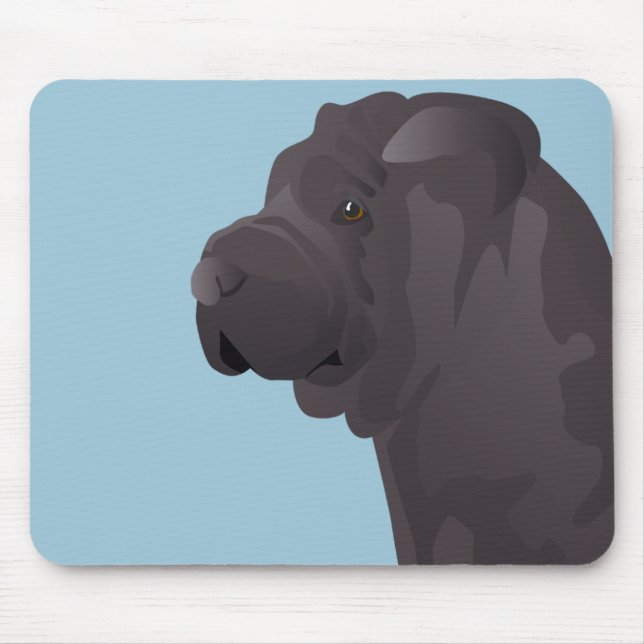 Shar Pei Basic Design Templates Mouse Pad (Front)