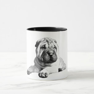 Shar Pei Black and White Mug