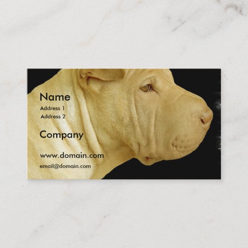 Customizable Shar Pei Business Card