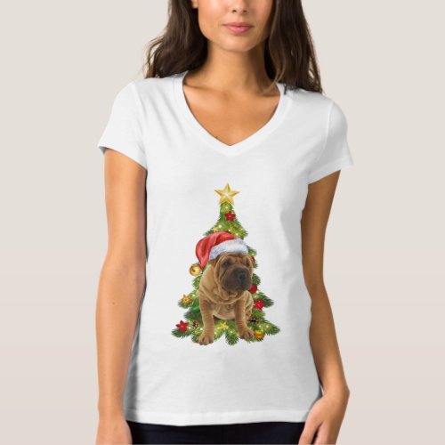 Shar Pei Christmas Dog Xmas Shar Pei dog T_Shirt