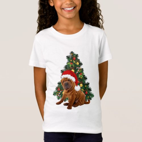 Shar Pei Christmas Dog Xmas Shar Pei dog  T_Shirt