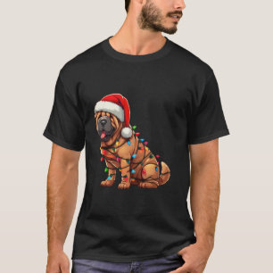 Shar Pei Christmas Santa Costume For Lover Dog Lon T-Shirt