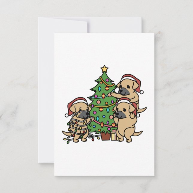 Shar Pei Christmas Tree Thank You Card (Front)