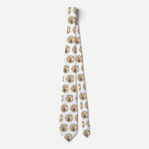 Shar Pei Christmas Wreath Festive Pup Neck Tie