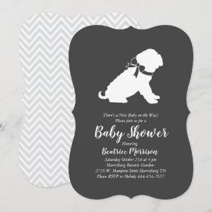 Shar-Pei Dog Baby Shower Gender Neutral Invitation
