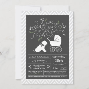 Shar Pei Dog Baby Shower Gender Neutral Invitation