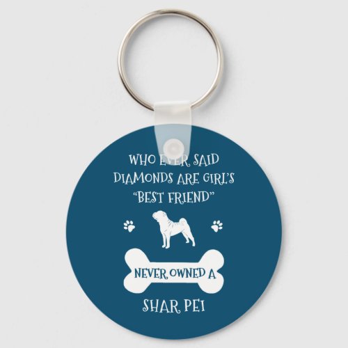 Shar Pei dog best friend Keychain