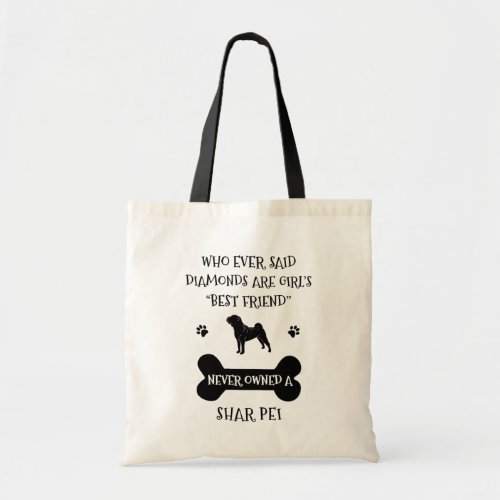 Shar Pei dog best friend Tote Bag