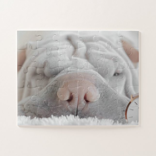 SHAR PEI DOG CLOSEUP PUZZLE (Horizontal)