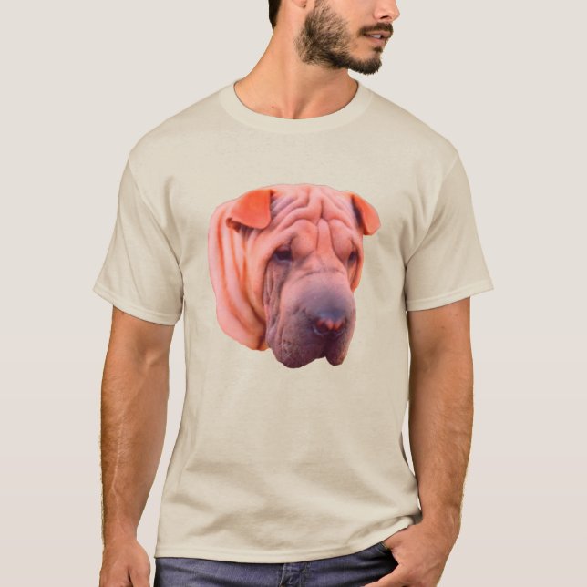 Shar Pei Dog Face T-Shirt (Front)