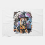 Shar Pei Dog Halloween Square Kitchen Towel