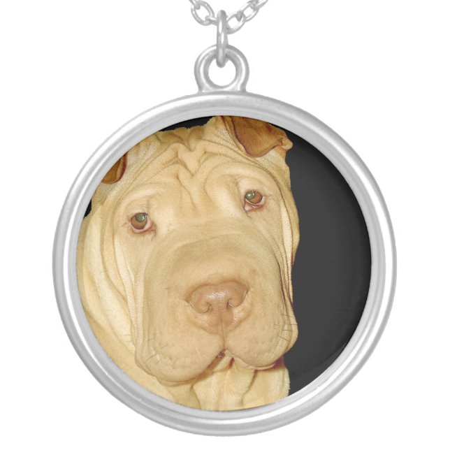 Shar Pei Dog Necklace (Front)