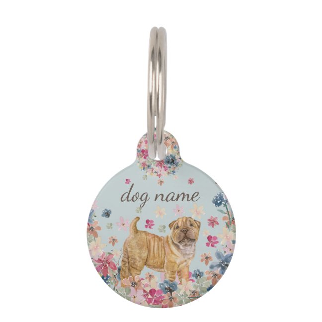 Shar Pei Dog Puppy Pet ID Tag