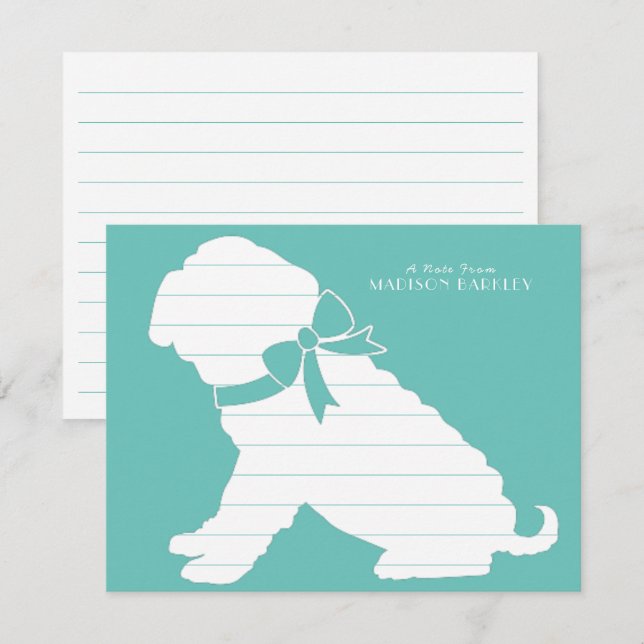 Shar Pei Dog Puppy Thank You Card (Front/Back)