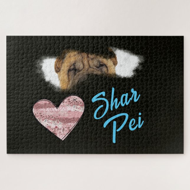 Shar Pei Eyes Solid Color 1000 piece  Jigsaw Puzzle (Horizontal)