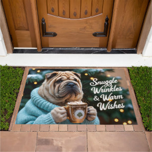 Shar Pei Festive Holiday Christmas  Doormat