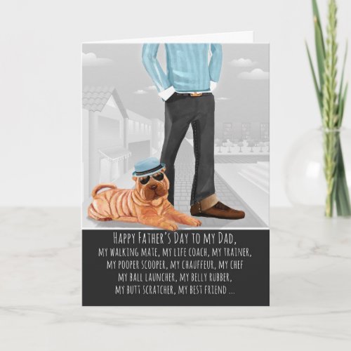 Shar Pei from the Dog Fathers Day Card