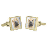 Shar Pei Gold Cufflinks