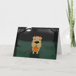 Shar-Pei Halloween Card
