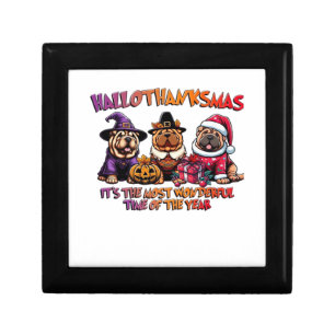 Shar Pei Halloween Thanksgiving Christmas Classic Gift Box