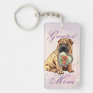 Shar-Pei Heart Mom Keychain
