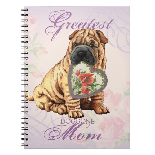 Shar_Pei Heart Mom Notebook