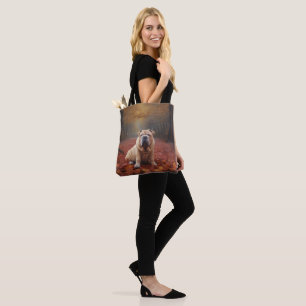 Shar Pei in Autumn Leaves Fall Inspire Tote Bag