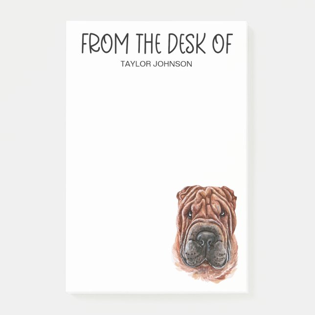 Shar Pei Lover Post-it Notes (Front)