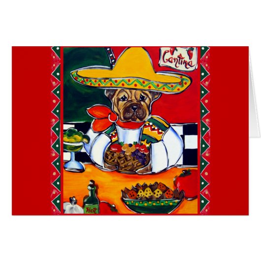 Shar-Pei Mexico Chef Cards (Front Horizontal)