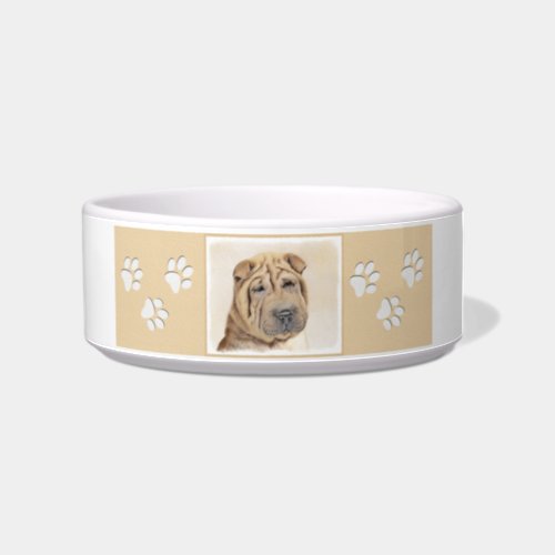 Shar Pei Painting _ Cute Original Dog Art Bowl