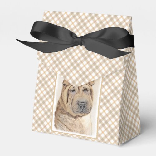 Shar Pei Painting _ Cute Original Dog Art Favor Boxes