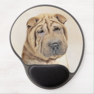 Shar Pei Painting - Cute Original Dog Art Gel Mouse Pad