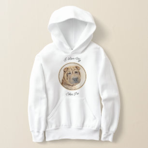 Shar Pei Painting - Cute Original Dog Art Hoodie