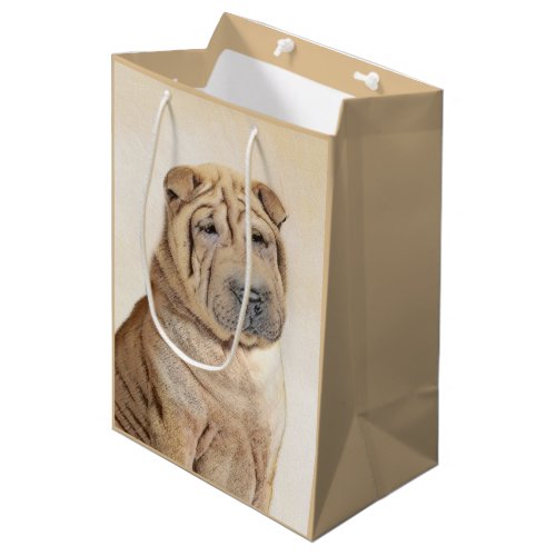 Shar Pei Painting _ Cute Original Dog Art Medium Gift Bag