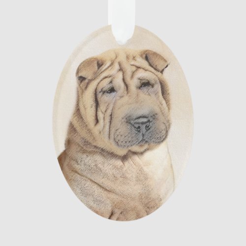 Shar Pei Painting _ Cute Original Dog Art Ornament