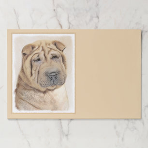 Shar Pei Painting - Cute Original Dog Art Paper Pad