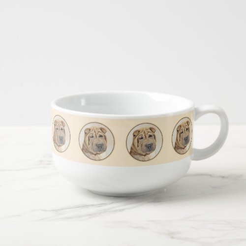 Shar Pei Painting _ Cute Original Dog Art Soup Mug