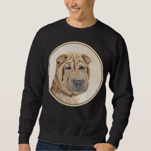 Shar Pei Painting - Cute Original Dog Art Sweatshirt