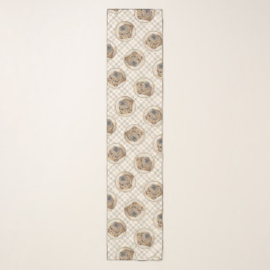 Shar Pei Painting Fawn Wrinkle Original Dog Art Scarf