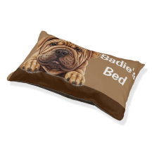 Shar Pei Peeking Dog Puppy Pillow Bed