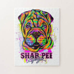 Shar Pei Puppy Dog Lifestyle Jigsaw Puzzle